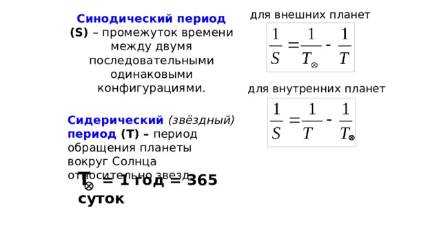 Период обращения планет